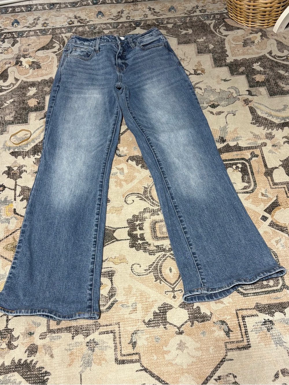 Altar'd State Blue Wide-Leg Flare Jeans